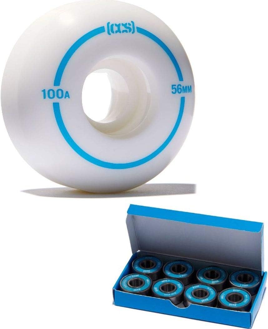 CCS Skateboard Wheels - Multiple Colors (White, 56mm) ABEC 7 Bearings