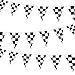 HEHALI 100ft Checkered Black and White Pennant Banner Racing Flags, and 10pcs Checkered Flags with Plastic Stick (8x5.5 Inch)