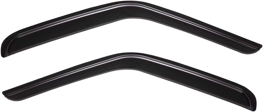 Lightronic Extra Durable Outside-Mount Auto Vent Window Visor, Fits 1998-2004 Nissan Frontier, Standard Cab/King Cab/Crew Cab, UV Protection Rain Guard, Original Wind Deflector, Dark Smoke, 2-Pcs