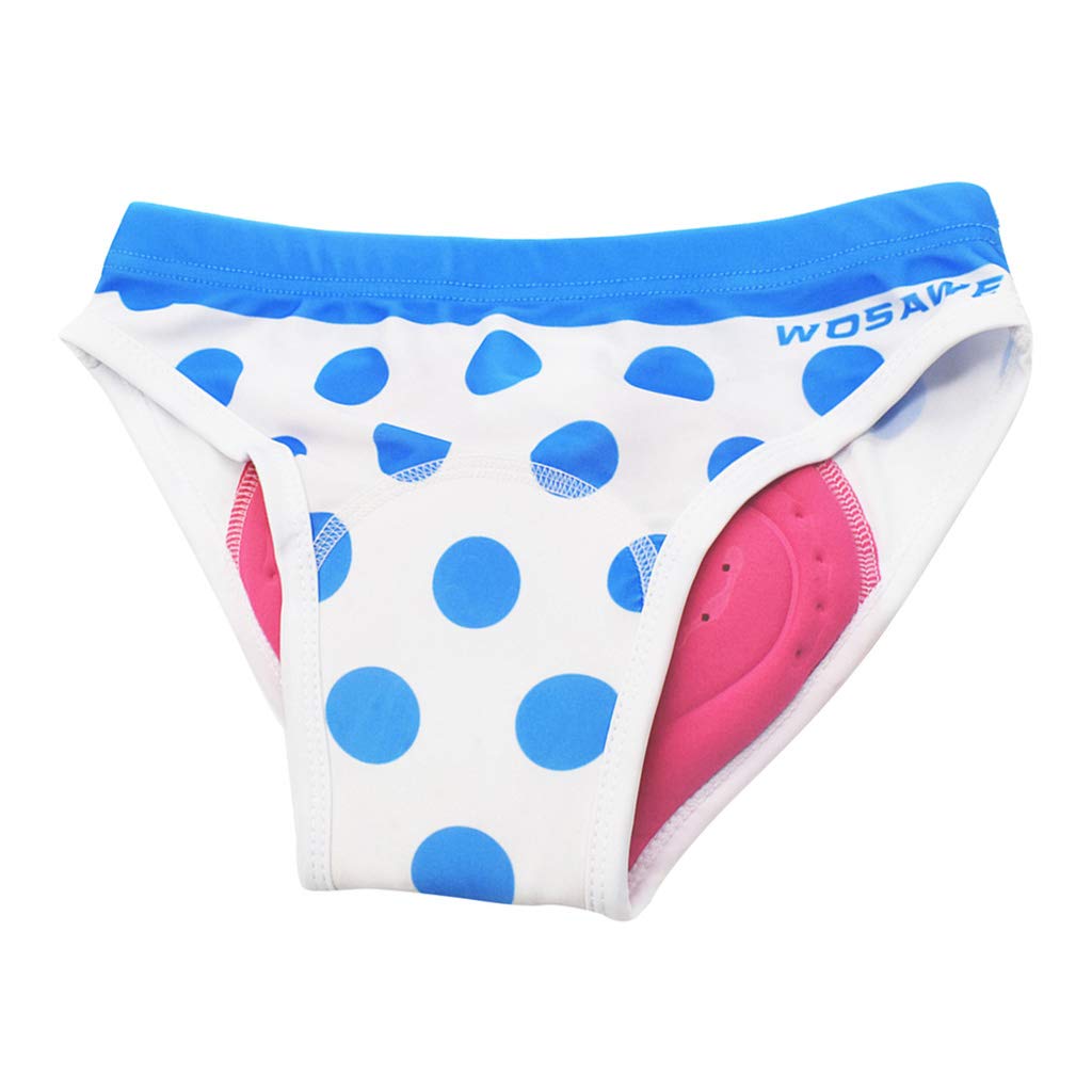 Cuissard de Vélo pour Femme Culotte de Gel Rembourré En Gel Gelé pour - Blanc + bleu, L