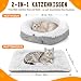2 in 1 Katzenbett Flauschig Katzenkissen - Katzenkörbchen Waschbar, 60 x 50 cm Cat Bed, Katzen Bettchen丨Haustierbett für Katze, Kleine Hunde und Kleine Haustiere (Grau, Leichtgewichtige Version)