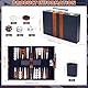 Backgammon Koffer, mit Hochwertiger Ledertasche Tragbares und Reise-Backgammon-Set (Marineblau)