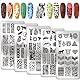 PH PandaHall 5pcs Tierdruck Nagel Stamping Platten, Gemischte Leopard Print Nail Art Schablonen Tiger-Löwe-Nagelschablonen für DIY Nageldesign Druck Maniküre Salon