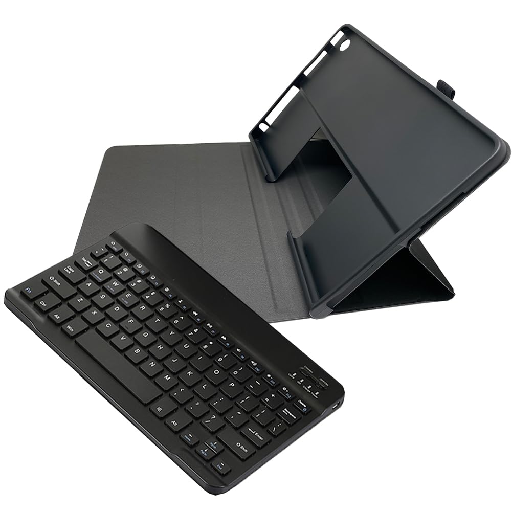 Custodia Tastiera per Lenovo Tab Plus 11.5 pollici Cover Magnetica con tastiera wireless Bluetooth rimovibile per tablet Lenovo Tab Plus 11.5" 2024, nero