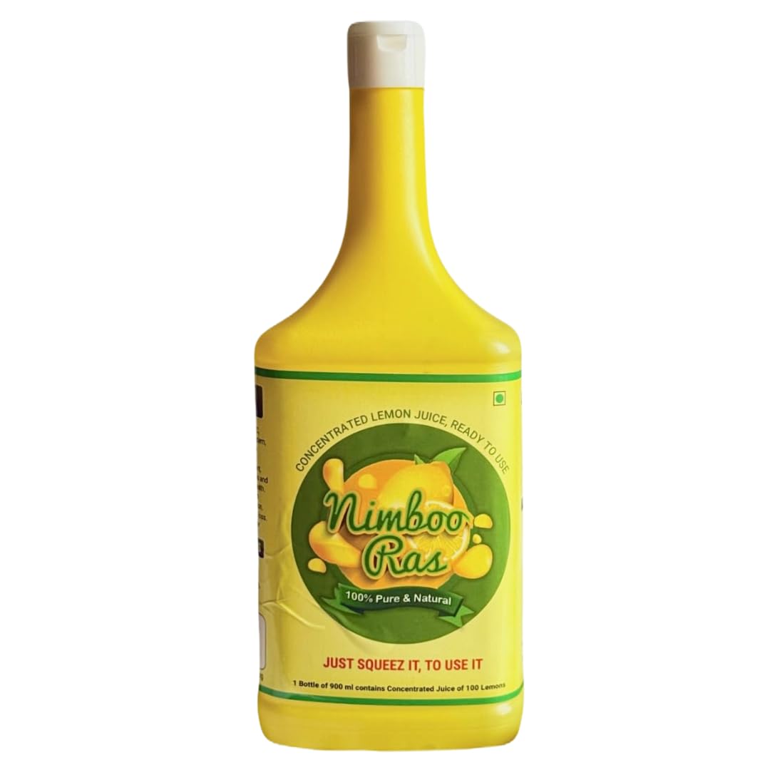 Nimboo Ras Juice Concentrate 900ml Bottle | 100 Lemon Equivalent | Natural Lemon Juice for Drinks, Cooking, Detox & Refreshment | Long Shelf Life-image-15