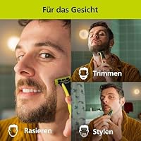 PHILIPS OneBlade 360 Face - elektrischer Rasierer & Trimmer, 2x 360 Klingen, verstellbarer 5-in-1-Trimmaufsatz, Nass- & Trockenrasur, Akku-USB, fürs Gesicht (QP2734/30) – Ansicht 3