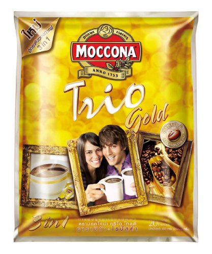 Moccona Trio Gold Arabita and Robuta Instant Coffee Mixed 400g. Pack 20 Sachets
