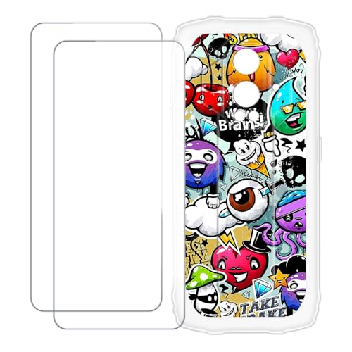 UOGNADGD Blackview BV9300 �Ƃ̌݊������� �J�X�^���J���t���P�[�X�{�����K���X�ی�t�B����2���t�� ? �Ռ��z�������h�~ (������)