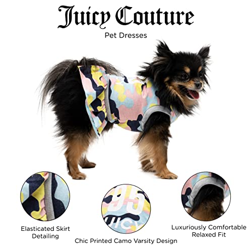 Juicy Couture Color Camo 95 Cheer Dog Dress – Pullover Design Puppy Shirt With Elasticated Waistline And Flared Skirt, Doggie Clothes For Convenient Bathroom Breaks #TOP2