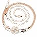 Produktbild Sunday Taille Gürtel Strass Verstellbar Row Gürtel - Diamant Design Damen Kettengürtel Elegant Kleidgürtel Dekoration (Gold)