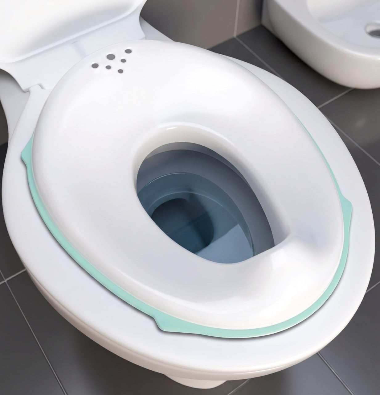 Novo Baby Portable Baby Unisex Potty Training Toilet Seat with Non-Slip Base, Splash Guard, and Storage Hook - Ideal for 0-6 Year Child, Fits Round & Oval Toilets, Toddler Travel-Friendly New born-image-35