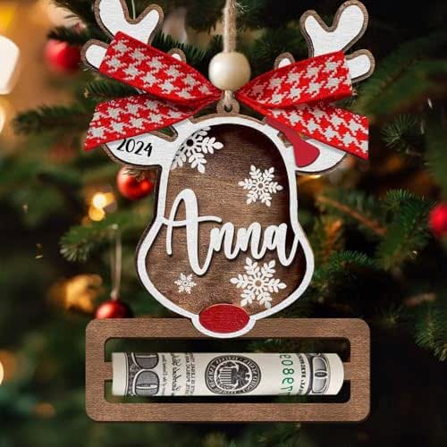 Tropiv Personalized Cute Money Holder Christmas Ornament
