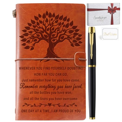 New Beginning Gifts for Women, Leather journal Notebook Divorce Gifts for Women Break Up Gifts for Women, Farewell Gifts Going Away Gifts Leaving Job Gifts New Job Gifts for Friends and Coworkers
