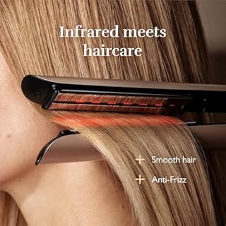 Silk'n Hair Straightener | SilkyStraight | Hair Straightener with Infrared and Ionic Technology | Warm After 15 Seconds | Long-Lasting lint-Free and Shiny Result | All Hair Types | Storage Bag
