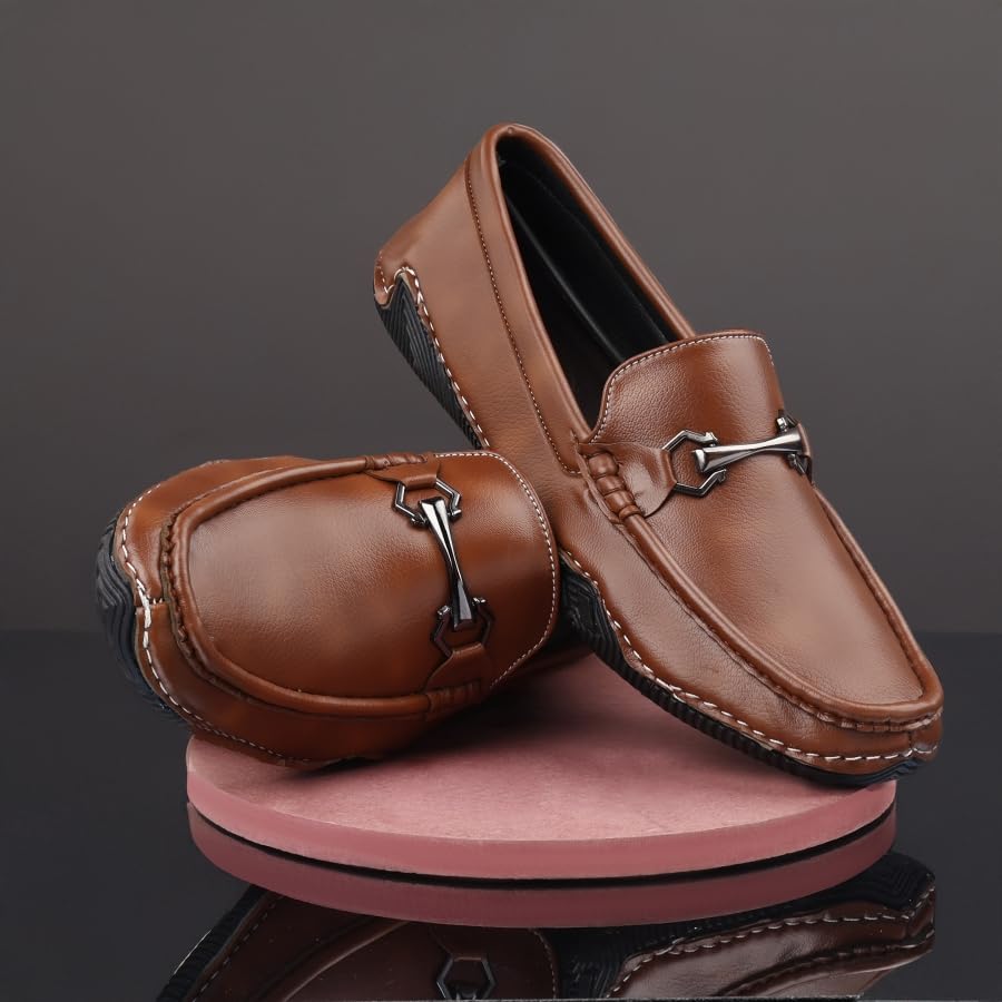 Image of WUGATTI Men's Suede Office Wear, Trendy & Lightweight Slip-On Loafers