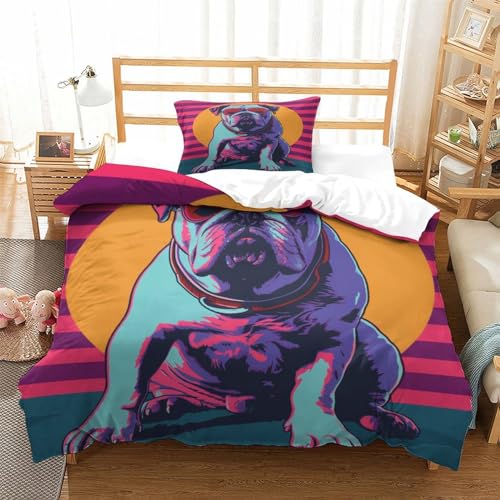 Parure de lit 3 pièces de qualité supérieure avec housse de couette en microfibre