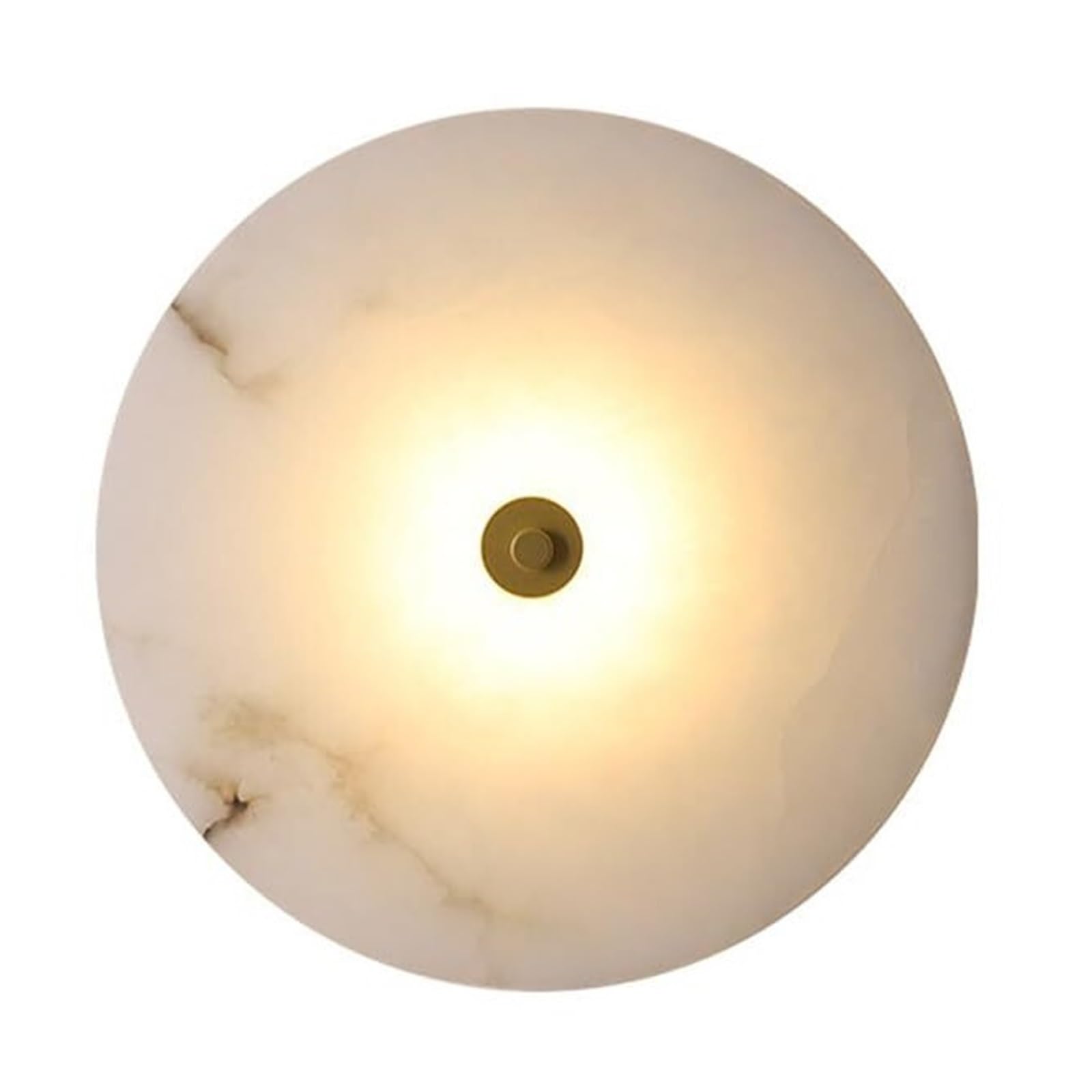 SXSCARKX Marble Sconce Wall Light, Lamp Round Vanity Light Fixtures, 3000K Warm Decorative for Living Spaces, Bathrooms, Entries, Foyers, Hallways(Gold,50cm)