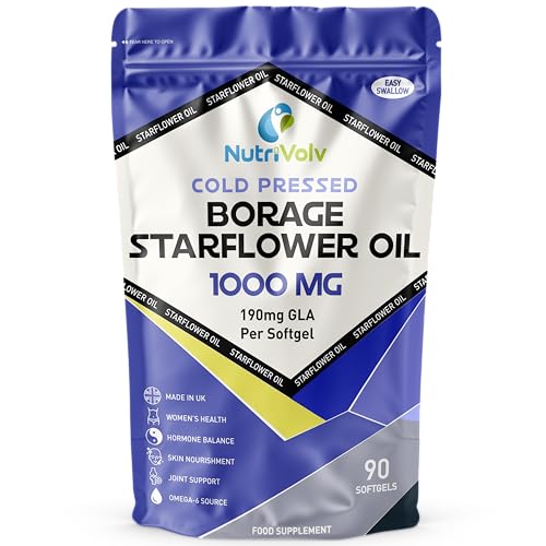 Starflower Oil 1000mg | 90 Softgels (3 Month Supply) | Cold-