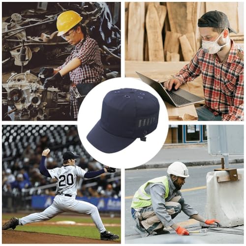 Gorra de seguridad con casco rígido de PP para evitar impactos en la cabeza 6
