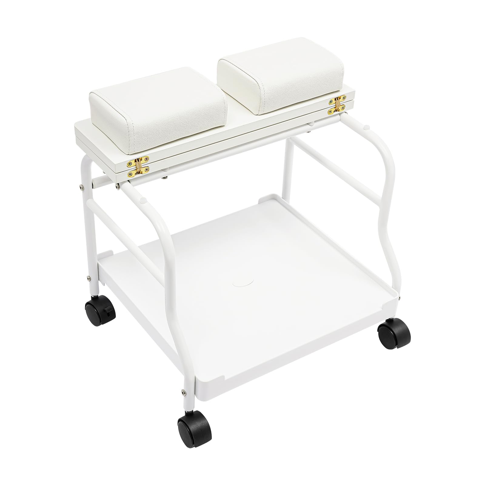 Salon Trolleys, Tragbarer Fußwagen Pediküre Maniküre Schönheitssalon Fußbad Fußstütze Spa Wagen, für Schönheitssalons, medizinischen Kliniken, Friseursalons, Badezimmern, Weiß