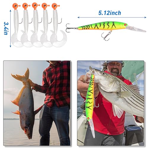 180 pçs kit de equipamentos de pesca de surfe em água salgada - equipamentos de isca de pesca em águ