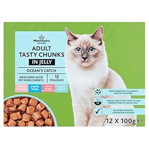 Morrisons Adult Cat Fine Cuts in Jelly Ocean’s Catch Pouches, 12 x 100g