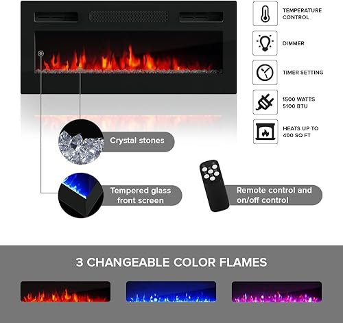 Miniatura 5 de Meble Furniture Luxe BL-EF - Soporte flotante para TV de hasta 80 pulgadas, moderno centro de entretenimiento de alto brillo de 72 pulgadas,