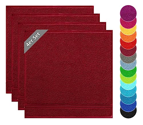 Lashuma Trockentücher Baumwolle Küche Rubin - Rot, Frottiertücher 50x50...