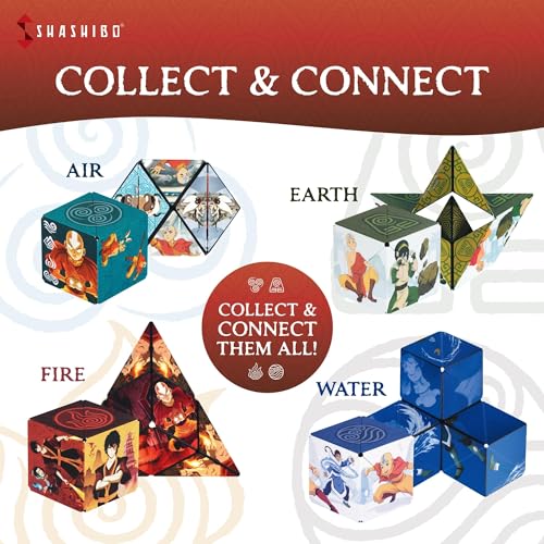 Image of Shashibo Avatar The Last Airbender Magnetic Puzzle Cube, Sensory Fidget Toy