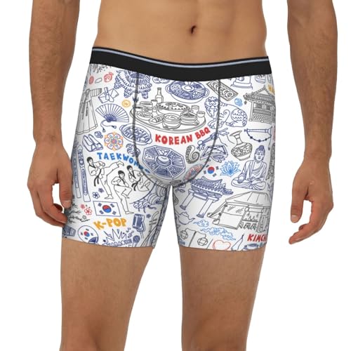 South Korea Traditional Symbols Food Mens Boxer Brief Comfort Underwear S-Xxl2