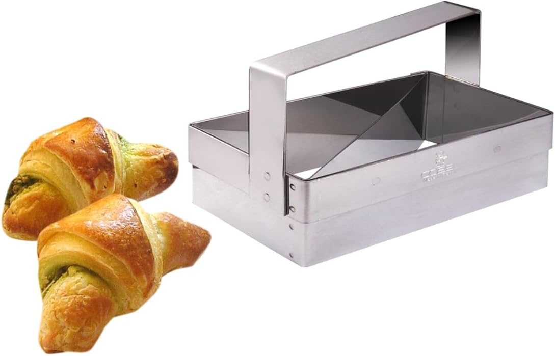 Paderno World Cuisine Stainless Steel Croissant Cutter, 8-1/8-Inch