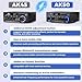 Romicta AK50 Stereo Audio Amplifier, 400W Home 2 Channel Bluetooth 5.0 Power Amplifier System, Home Amplifiers FM Radio, USB, Echo, Mic, SD Card, with Remote Control Home Theater Audio Stereo System