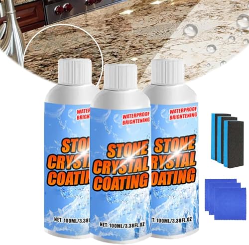 Stone Brighten - Agente de chapado de cristal, agente de chapado de cristal de piedra, limpiador de manchas de piedra, removedor de manchas de mármol, pulido de mármol, ilumina eficazmente los