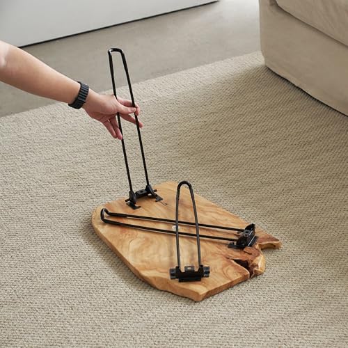 Table pliable Live Edge pour optimiser les petits salons sans outils