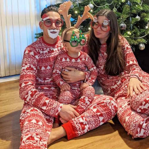 Pijama largo de Navidad con tejido premium suave y acabados confortables para el hogar 3