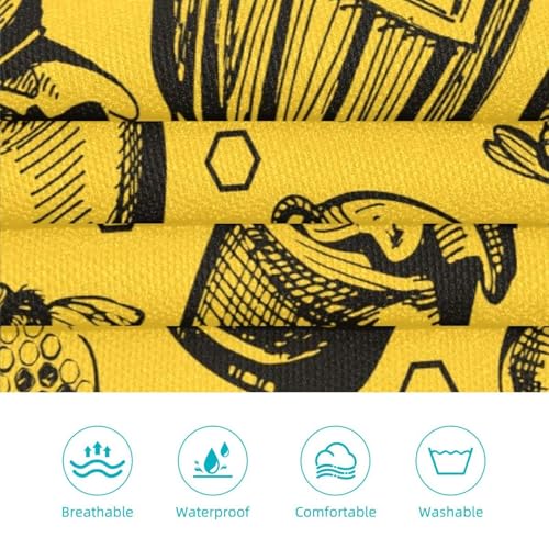Tablier de cuisine multicolore nid d'abeille et pot à miel pour le travail