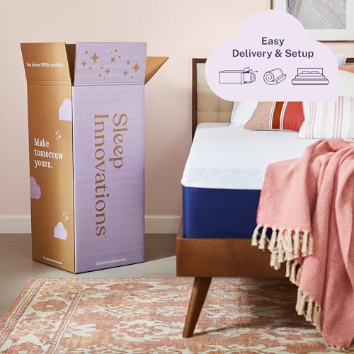 Sleep Innovations Shiloh 14 Inch Memory Foam Mattress, Queen Size, Bed in a Box, Cradling Medium Support