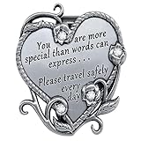 PloreWay Heart-Shaped Visor Clip with Gemstone Inlay - Guardian Angel Visor Clip, A Stylish Talisman for Safety, Ideal Gift for Drivers, Families, and Friends.