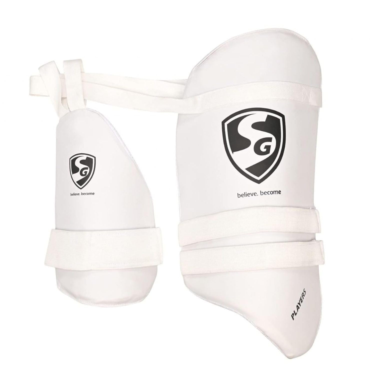 SG Players Junior Cricket Thigh Guard with Elastic Straps | High-Density Foam, Adjustable Hook-and-Loop, Soft Absorbent Backing, Durable PU Facing, Club & Academy Use-image-41