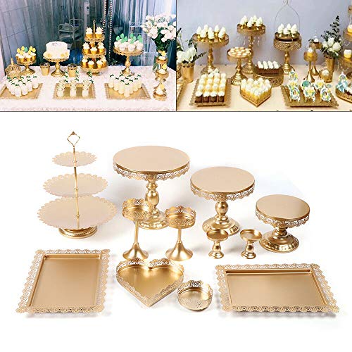 Berkalash - Soporte para tartas (12 unidades), color dorado Cover