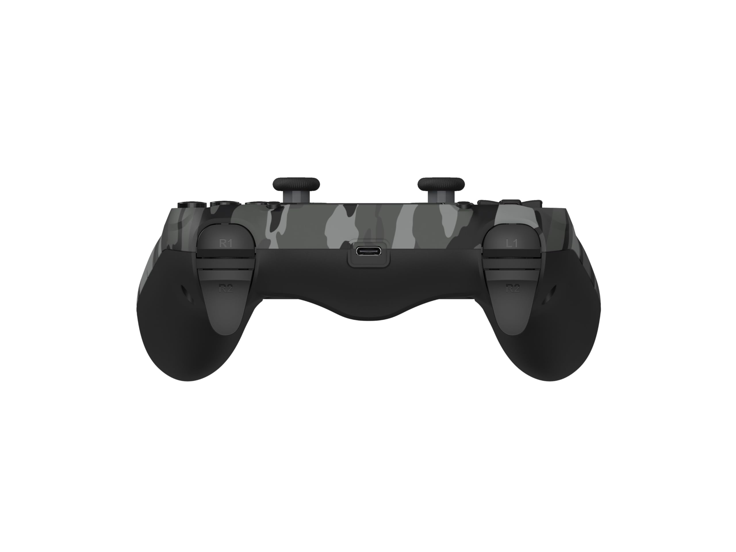 DRAGON SHOCK DragonShock - MIZAR BT - Controlador inalámbrico para PS4, PC y dispositivos móviles (Gris camuflaje)