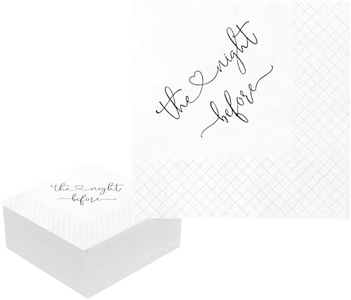 Servilletas de cóctel de la noche antes del ensayo, suministros de fiesta de la noche anterior, servilletas de papel a granel para ensayo, cena,