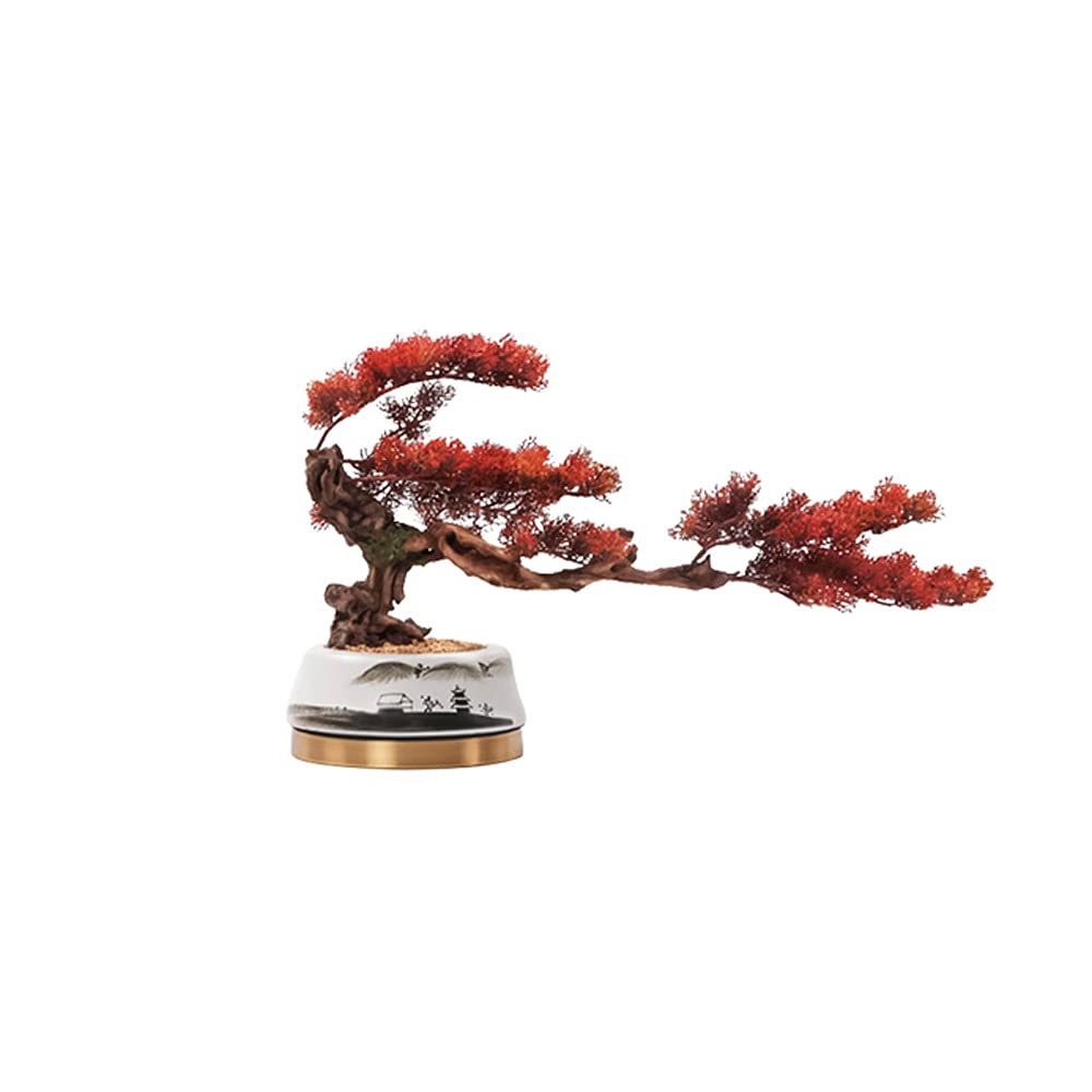 GTHTUHFD Artificial Bonsai Tree Artificial Welcoming Pine Simulation Podocarpus Bonsai Decoration Porch Zen Tea Room Front Desk Decoration
