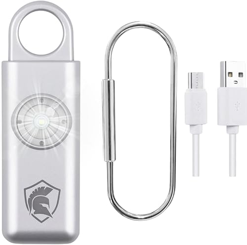 Alarma de seguridad personal recargable (plata)