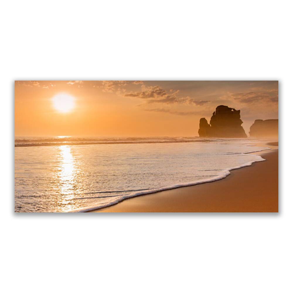 Plastique imprimés tableau mural moderne mer paysage soleil pour salon et bureau