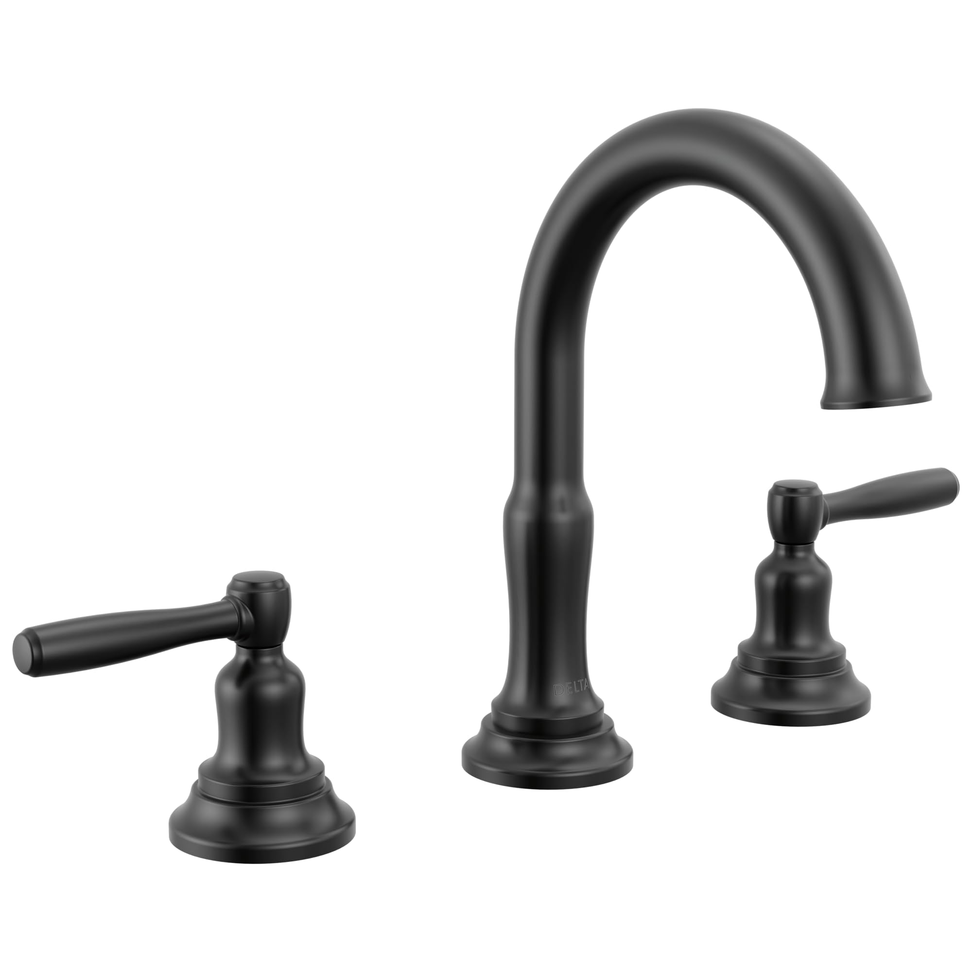 Delta Roe Matte Black Bathroom Faucet 3 Hole, 8 Inch Widespread Bathroom Sink Faucet for Vanity, Push-Pop Drain Assembly, Matte Black 35985LF-BL-image-44