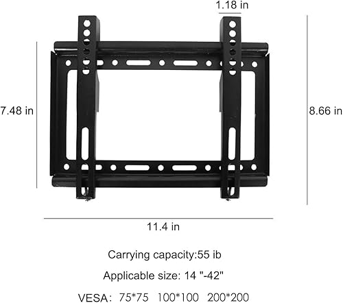 Miniatura 2 de Soporte de pared para monitor de TV con inclinación y extensión para la mayoría de pantallas LED LCD OLED de 14 a 42 pulgadas, compatible con 75 100