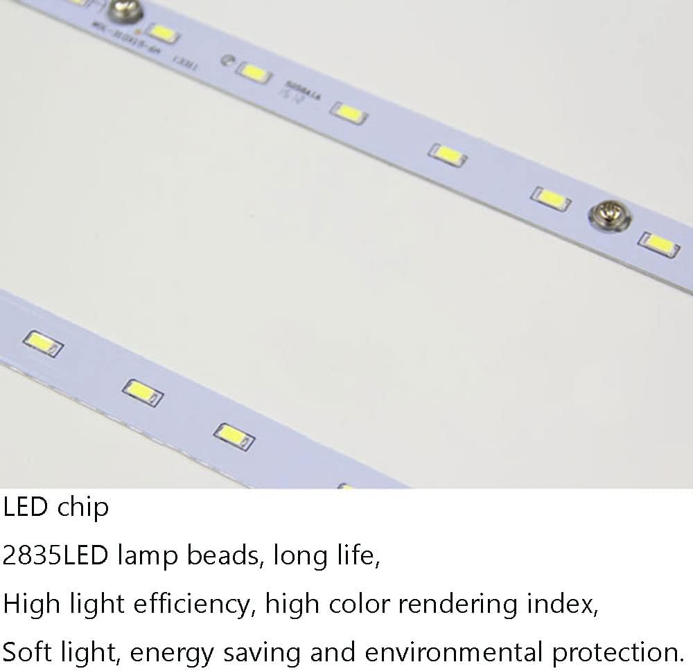 Drewniana lampa sufitowa LED, 30 W, ściemnialna, z pilotem – kwadratowa lampa w stylu japońskim do salonu i jadalni