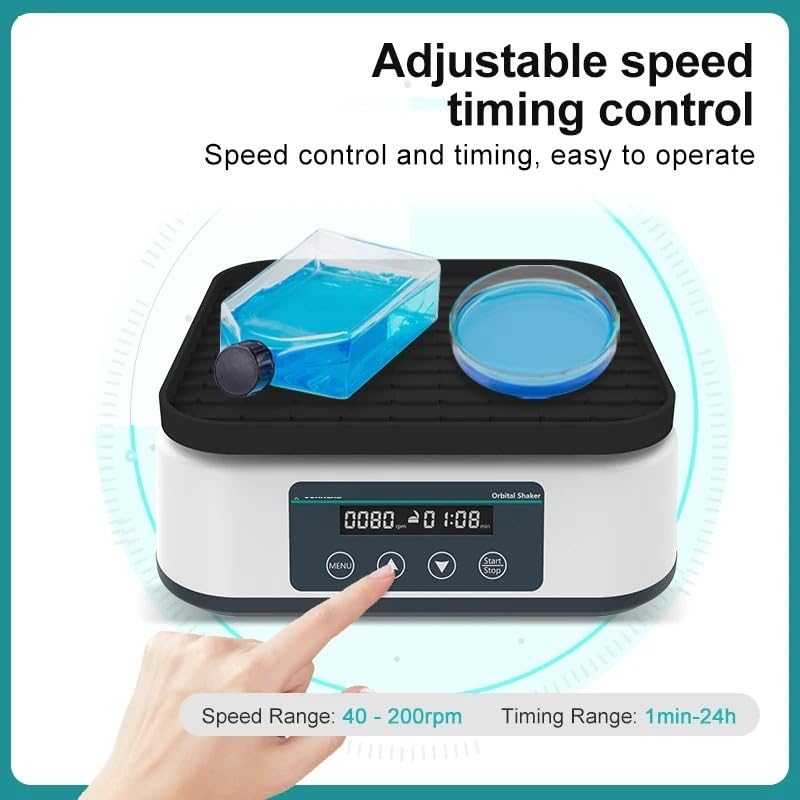 Agitatore orbitale con display digitale Oscillatore multiuso da laboratorio Velocità regolabile 200 giri/min SK-20