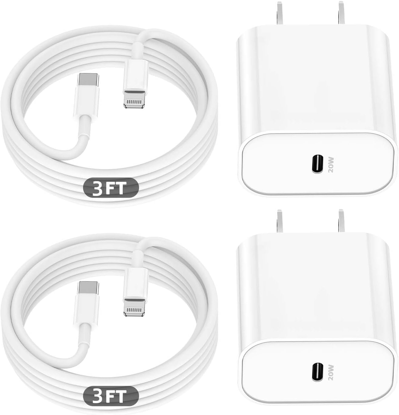 iPhone 14 13 12 Fast Charger, Cabepow【Apple MFi Certified】 2Pack 20W Type C Fast